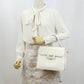 FERRAGAMO 21 E082 2WAY handbag Gancini totebag Calfskin white Women