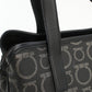 FERRAGAMO 21 7919 Thrilling Bag Gancini Tote Bag Hand bag PVC Black Women