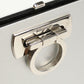 FERRAGAMO 21 6717 ChainShoulder Bag Gancini Diagonal aluminum white silver Women