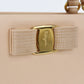FERRAGAMO 21 E298 2WAY shoulder Bag Vala Ribbon Tote Bag leather pink Women