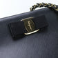 FERRAGAMO 21 F019 Chain Shoulder Bag Calfskin black Women