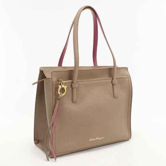 FERRAGAMO 21F216 Tote Bag Amy Shoulder bags leather beige Women