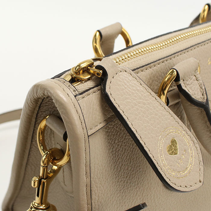 FERRAGAMO 21 0388 2WAY Gancini Handbag Calfskin beige Women