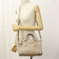 FERRAGAMO 21 0388 2WAY Gancini Handbag Calfskin beige Women