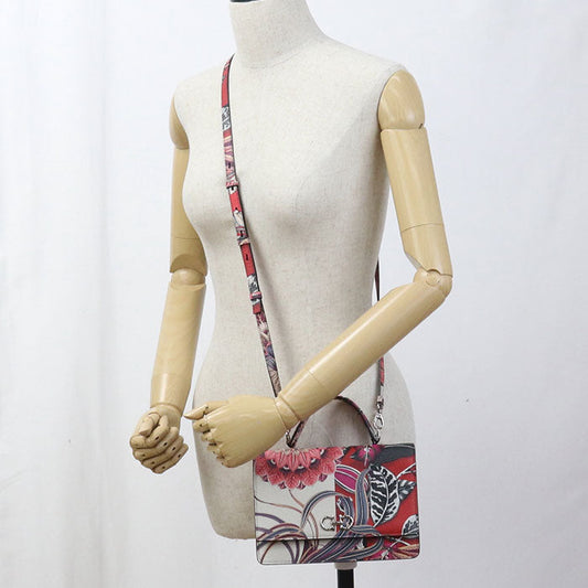 FERRAGAMO 22 D866 2WAY Gancini Handbag Calfskin red Women