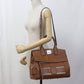 FERRAGAMO 21 H900 2WAY Gancini Tote Bag Calfskin brown Women
