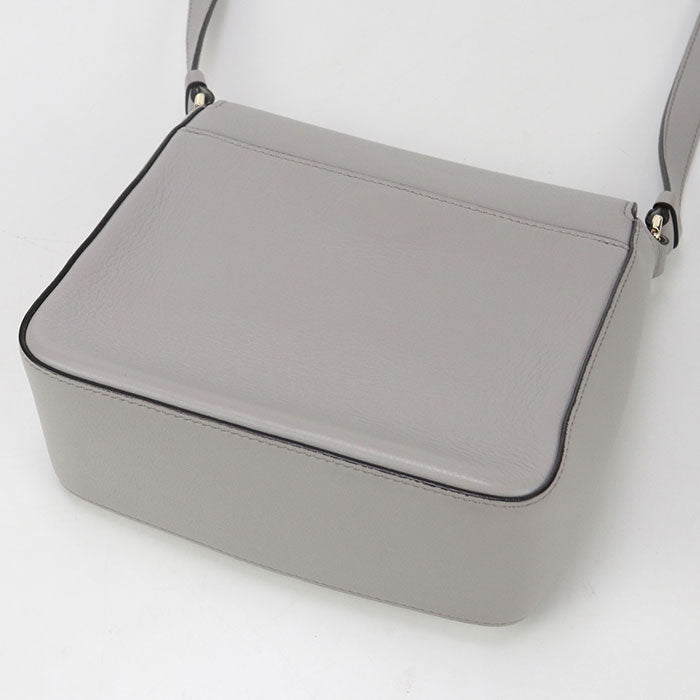 FERRAGAMO 21 H004 Gancini Diagonal Shoulder Bag leather gray Women