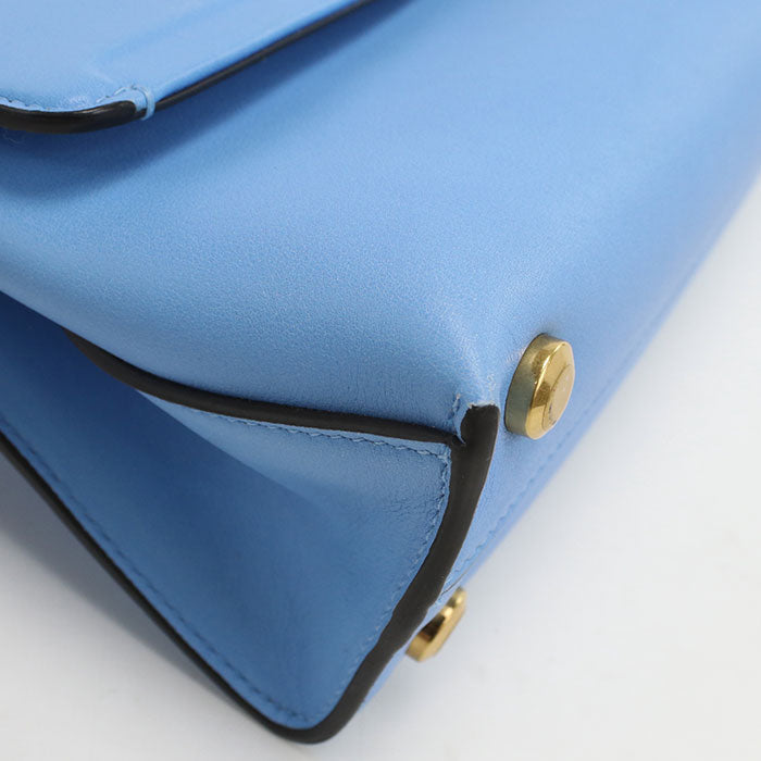 FERRAGAMO 21 1495 Gancini Handbag Calfskin blue Women
