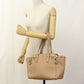 FERRAGAMO 21 D698 Gancini Tote Bag Calfskin beige Women