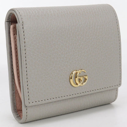 GUCCI 598587 Medium wallet GG Marmont Folded leather gray Women
