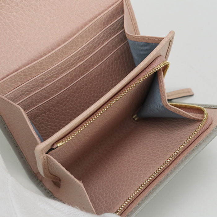 GUCCI 598587 Medium wallet GG Marmont Folded leather gray Women