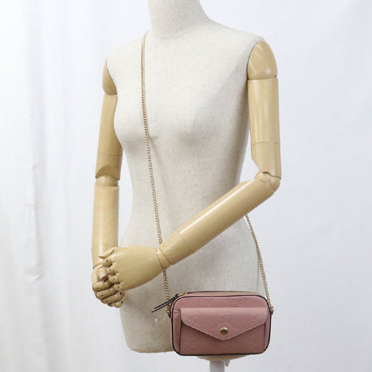 GUCCI 781554 ChainShoulder Bag Jumbo GG Diagonal leather Pink Women