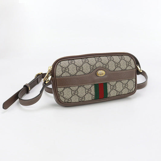 GUCCI 598664 Shoulder Bag Ofidia Cross body bag GG Supreme Canvas. leather beige unisex