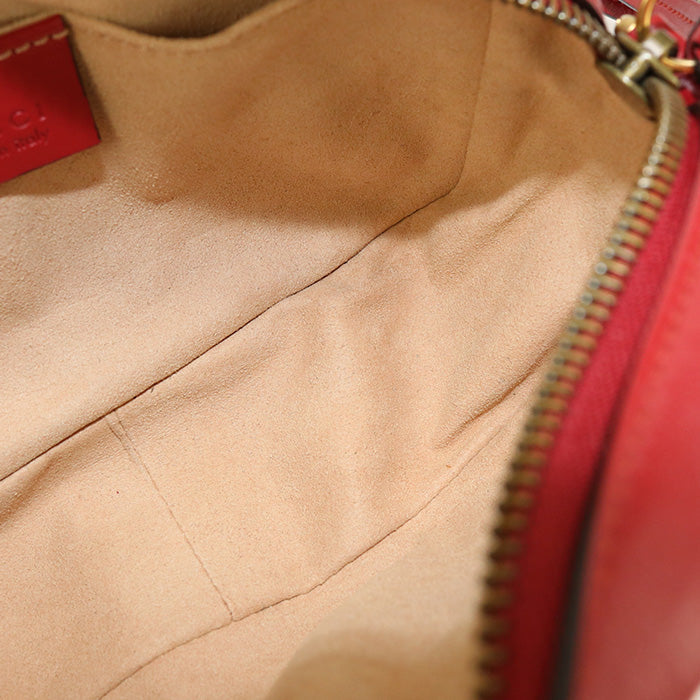 GUCCI 448065 DTD1T Shoulder Bag GG Marmont Quilting Mini bag leather Red Women