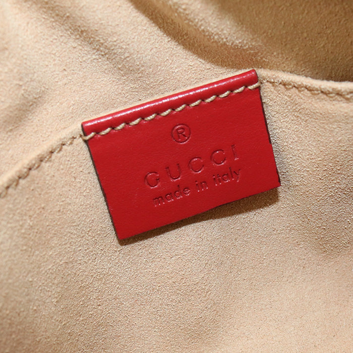 GUCCI 448065 DTD1T Shoulder Bag GG Marmont Quilting Mini bag leather Red Women