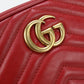 GUCCI 448065 DTD1T Shoulder Bag GG Marmont Quilting Mini bag leather Red Women