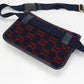 GUCCI 598181 Belt bag GG wool body bag wool navy Women