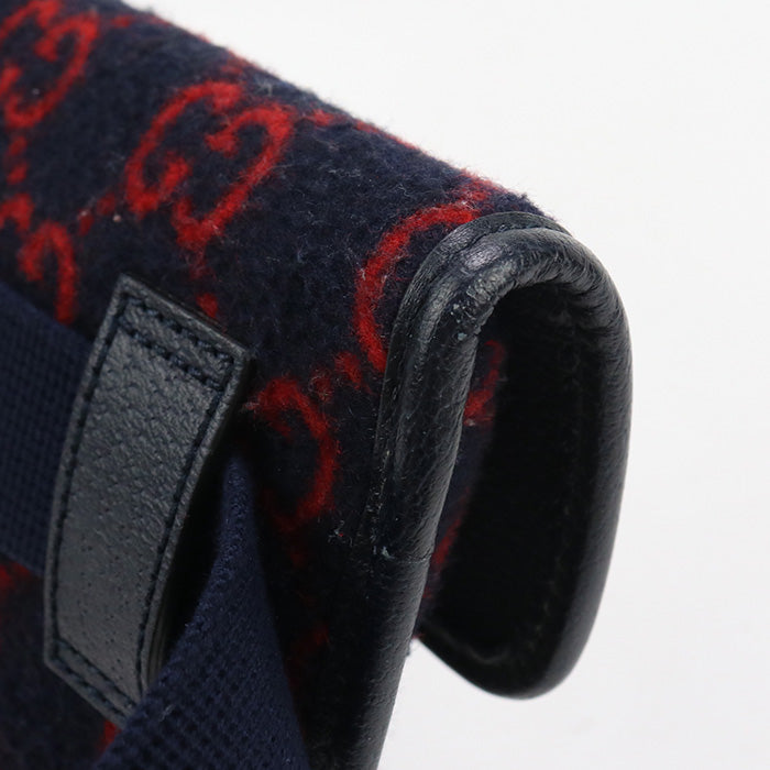 GUCCI 598181 Belt bag GG wool body bag wool navy Women