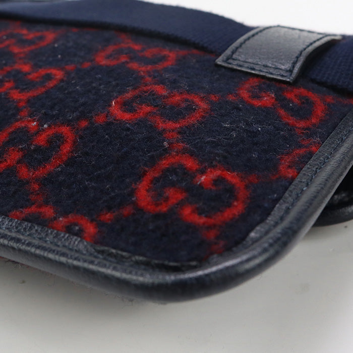 GUCCI 598181 Belt bag GG wool body bag wool navy Women