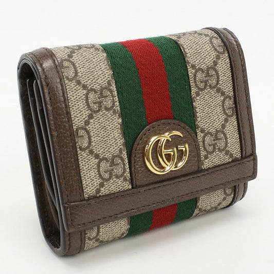 GUCCI 598662 96IWG 8745 GG wallet Ofidia Bi-fold with coinpurse GG Supreme beige
