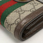 GUCCI 598662 96IWG 8745 GG wallet Ofidia Bi-fold with coinpurse GG Supreme beige