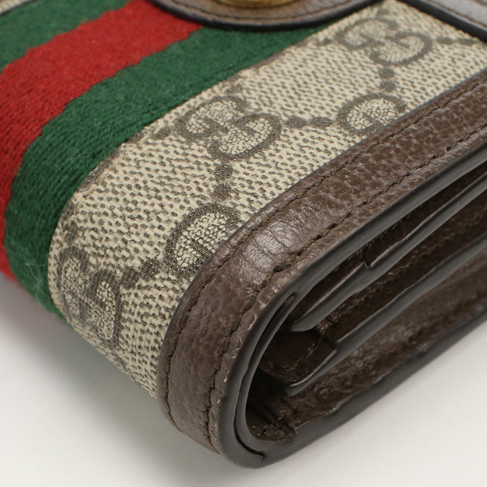 GUCCI 598662 96IWG 8745 GG wallet Ofidia Bi-fold with coinpurse GG Supreme beige
