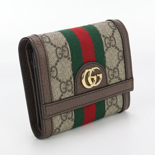GUCCI GU84045 Tri-fold wallet Ofidia Three fold wallet GG Supreme Beige Women