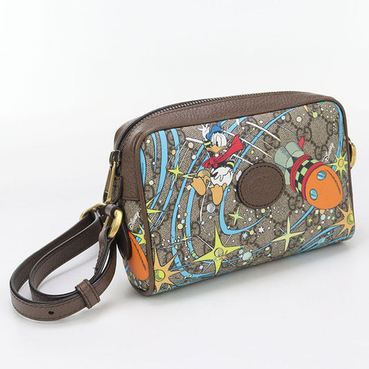 GUCCI 648124 Shoulder Bag GuccixDisney collaboration Donald Duck Mini Bag GG Supreme Canvas, leather multicolor Women