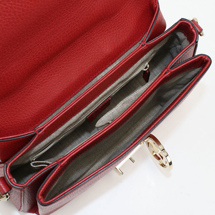 GUCCI 510302 2WAY handbag Interlocking G Handbag leather Red Women