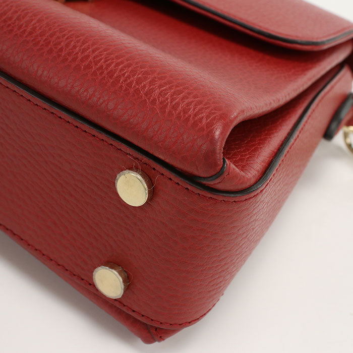GUCCI 510302 2WAY handbag Interlocking G Handbag leather Red Women
