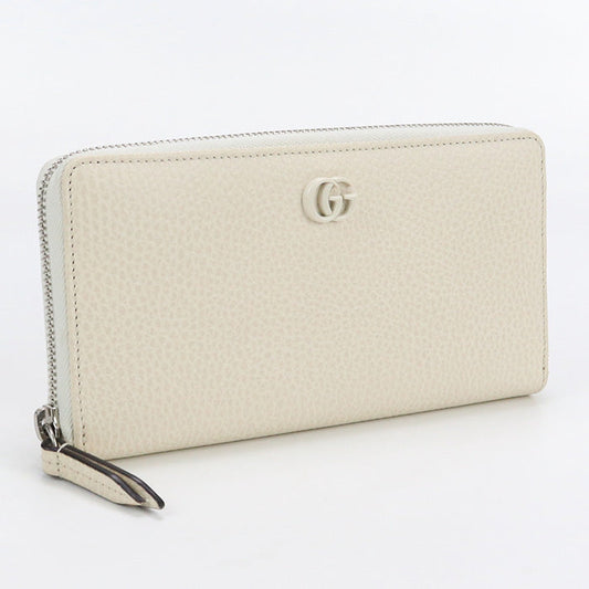 GUCCI 456117 Zip around wallet Double G PurseZip Around leather white Women
