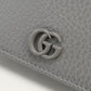 GUCCI 456126 Bi-fold wallet Double G Flap wallet leather gray Women(unisex)