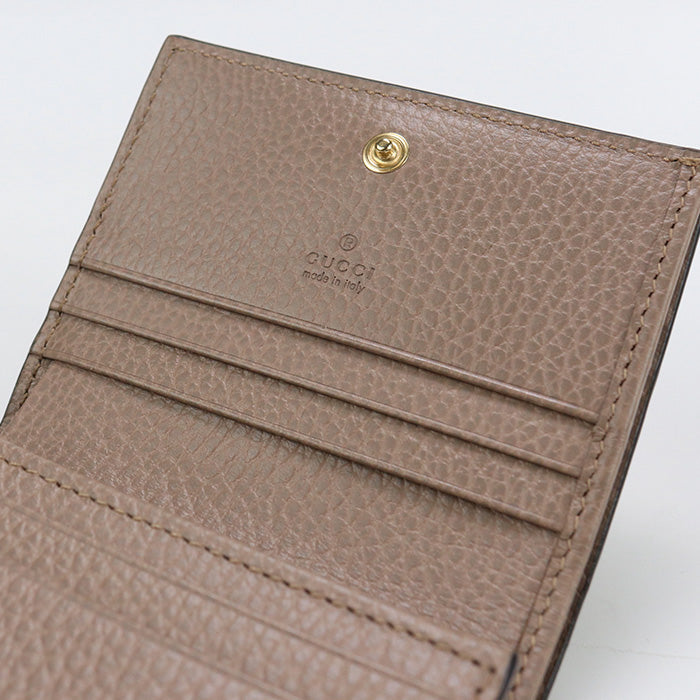 GUCCI 658610 17WAG 5788 Bi-fold wallet Card Case wallet Compact wallet GG Supreme Canvas,leather Multi Women