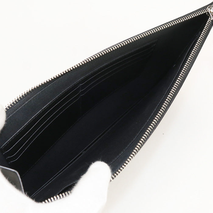 GUCCI 597678 Blade embroidery Clutch bag leather black unisex
