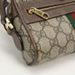 GUCCI 517350 Mini Shoulder Bag Diagonal leather/GG Supreme Canvas beige woman