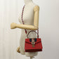 GUCCI 470270 2WAY handbag Silvi Handbag Shoulder bag leather Red Women