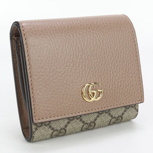 GUCCI GU85910 Medium wallet By color Folded wallet GG Supreme beige Women
