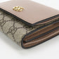 GUCCI GU85910 Medium wallet By color Folded wallet GG Supreme beige Women