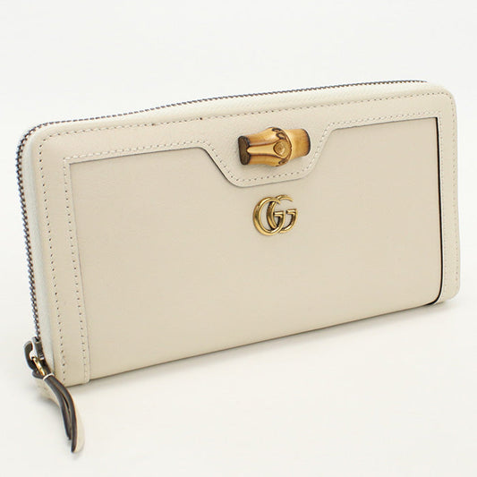 GUCCI GU86335 Continental wallet Gucci Diana PurseZip Around leather White Women