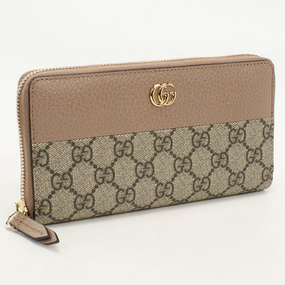 GUCCI GU86361 Zip around wallet Double G PurseZip GG Supreme beige Women