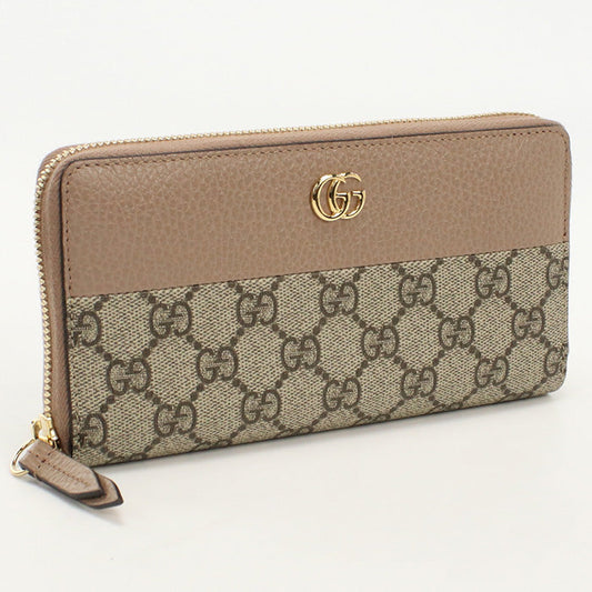 GUCCI GU86361 Zip around wallet Double G PurseZip GG Supreme beige Women