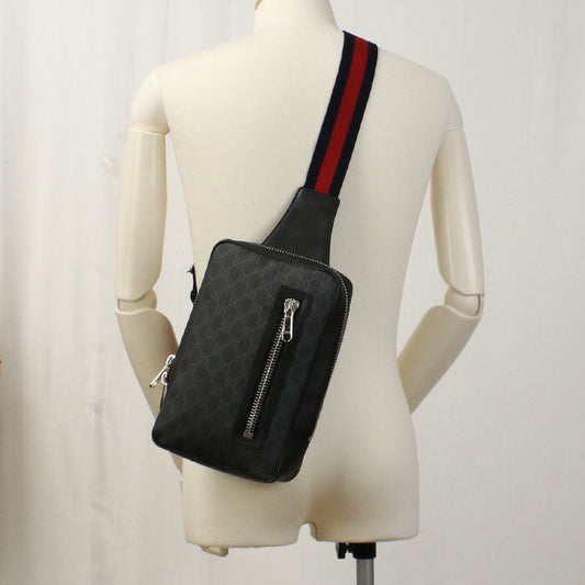 GUCCI 478325 Belt bag GG Supreme body bag black mens