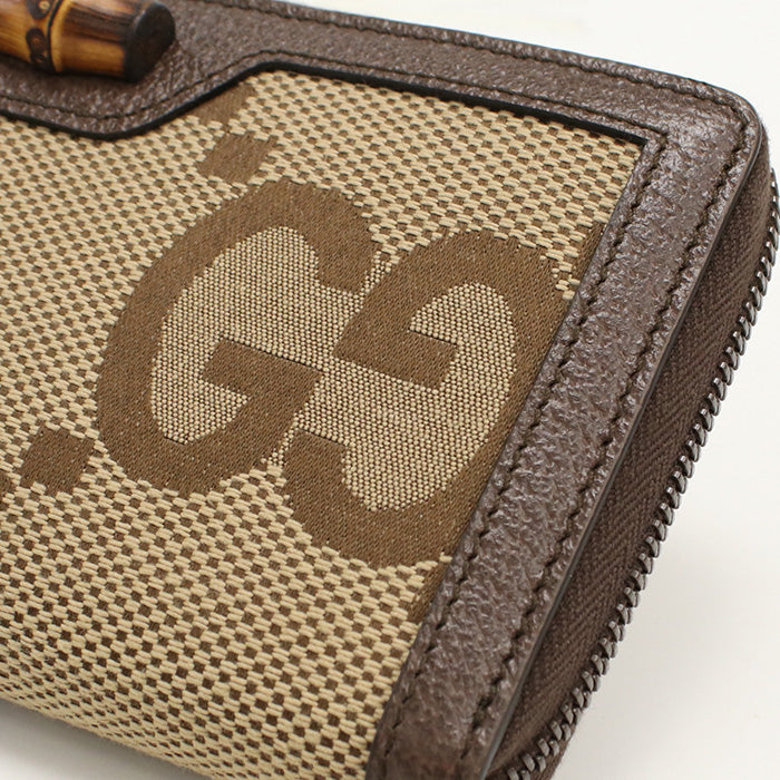 GUCCI GU86678 Continental wallet Gucci Diana PurseZip Around/Jumb GG Beige Women