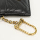GUCCI 627064 Coin Purse Double G Wallet with key chain leather black Women