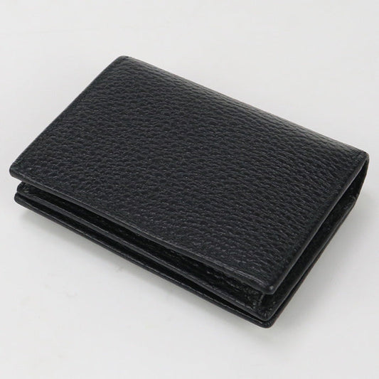 GUCCI 456126 Card Case wallet Double G Folded wallet leather black Women