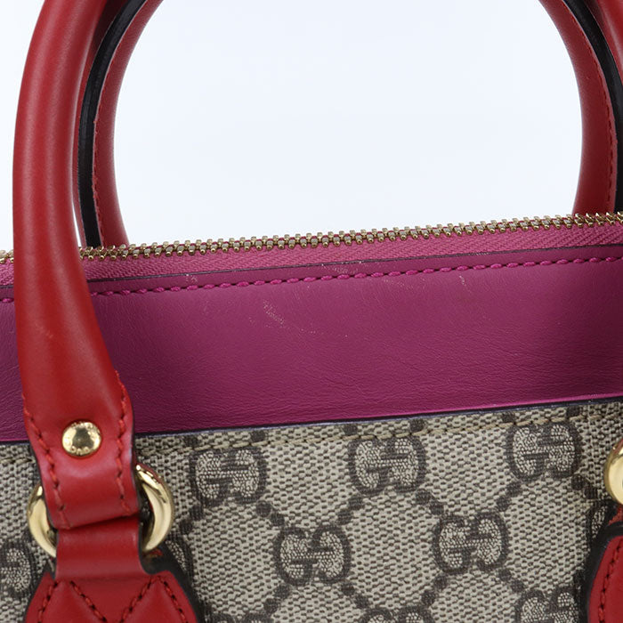GUCCI 453117 Handbag GG Supreme 2WAY handbag PVC, leather multicolor Women