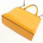 GUCCI 370831 2WAY Bamboo Handbag leather orange Women