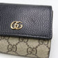 GUCCI 598587 Bi-fold wallet GG Marmont Double G Medium wallet GG Supreme Canvas, leather black Women