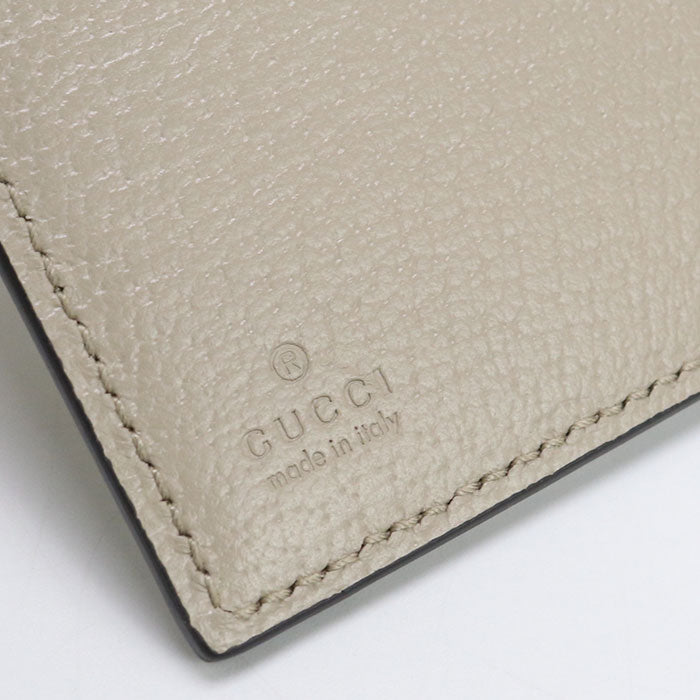 GUCCI 813296 Bi-fold wallet Ofidia Folding Wallet, Mini Wallet Folded wallet GG Supreme Canvas, leather beige Women