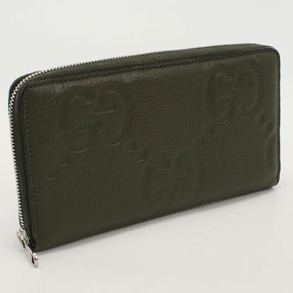 GUCCI 739482 organizer Jumbo GG PurseZip Around leather Khaki mens